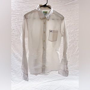 Men’s White Hollister Cotton Button Down
